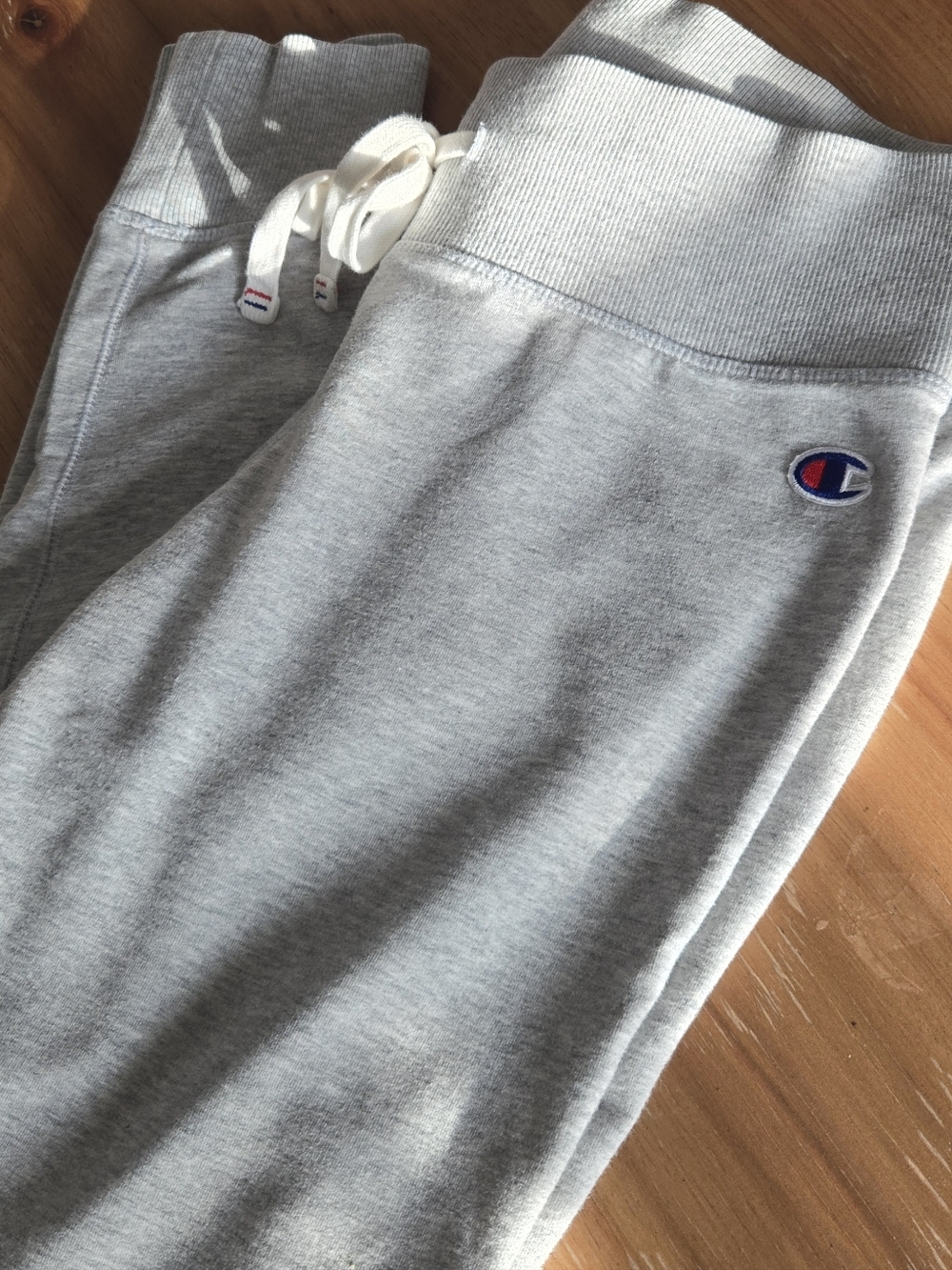 champion heather grey joggers | size m | classic logo sweatpants